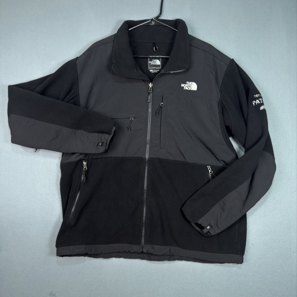 The North Face Denali Polartec Fleece Jacket Mens XL Black Patron Logo Full Zip